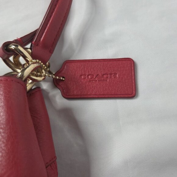 Coach Lexi Raspberry Red Purse Shoulder Bag - Picture 14 of 16